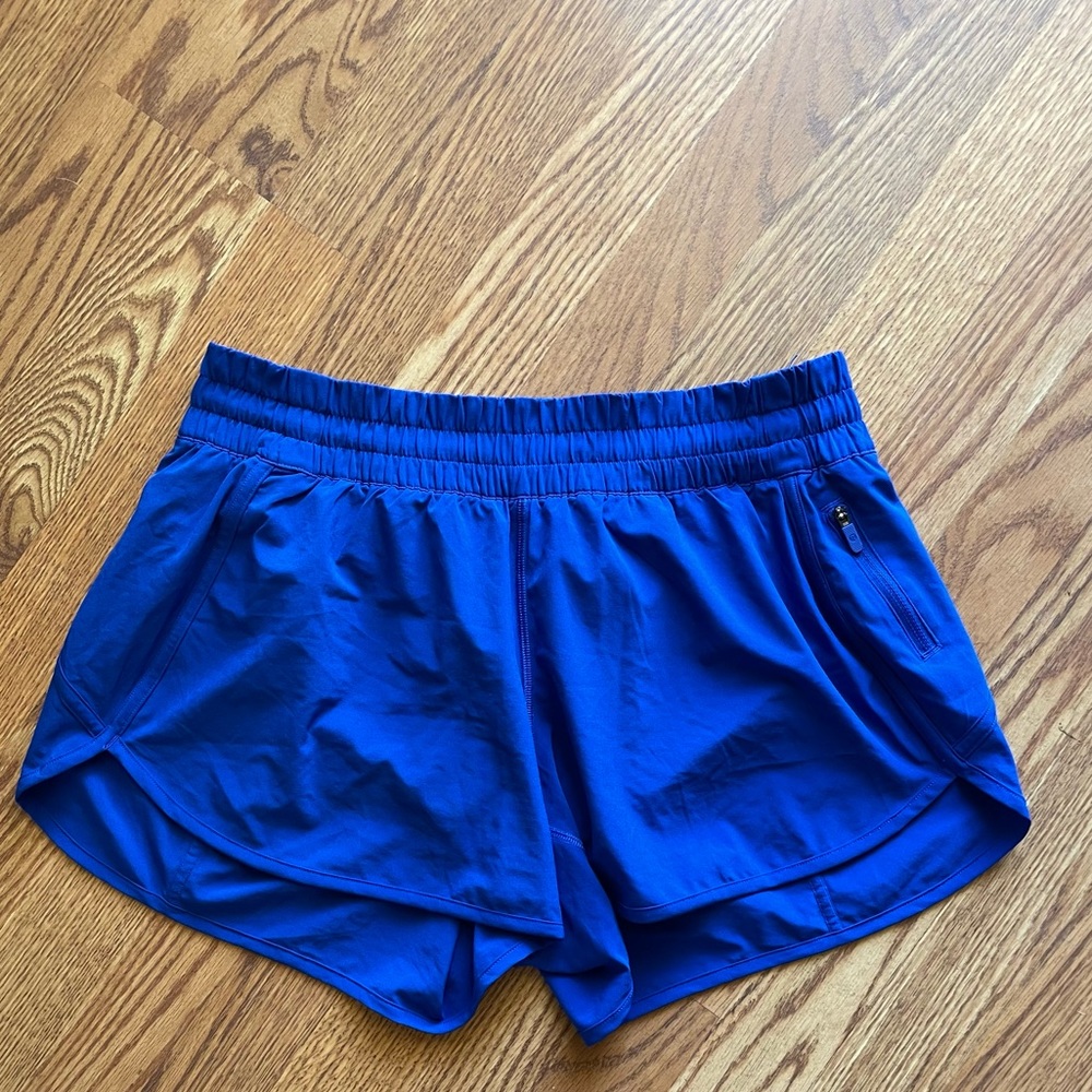 Lululemon 4” Tracker Shorts Sz 12 Jet Stream Blue